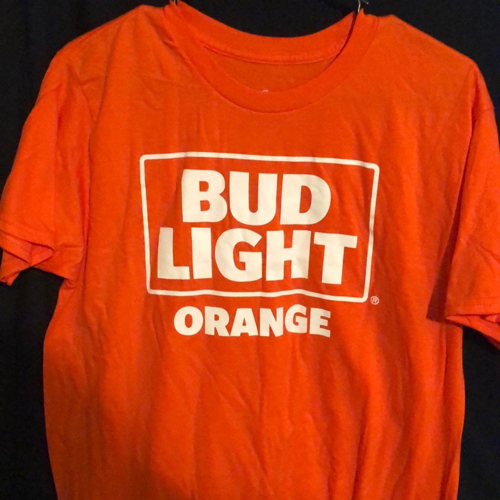 Bud light orange t shirt